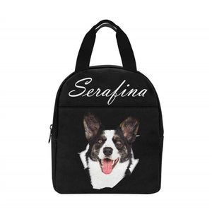 Custom Name Lunch Bags for Kids or Adults, Personalized Pet Photo Lunch Bag, Back to School Insulated Box Gift for Children, Birthday Gift