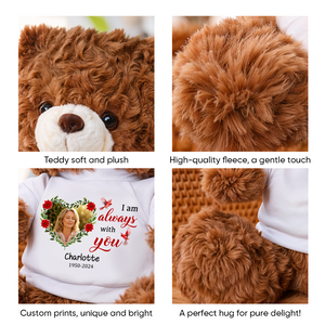 I Am Always With You Cardinal - Memorial Personalized Teddy Bear