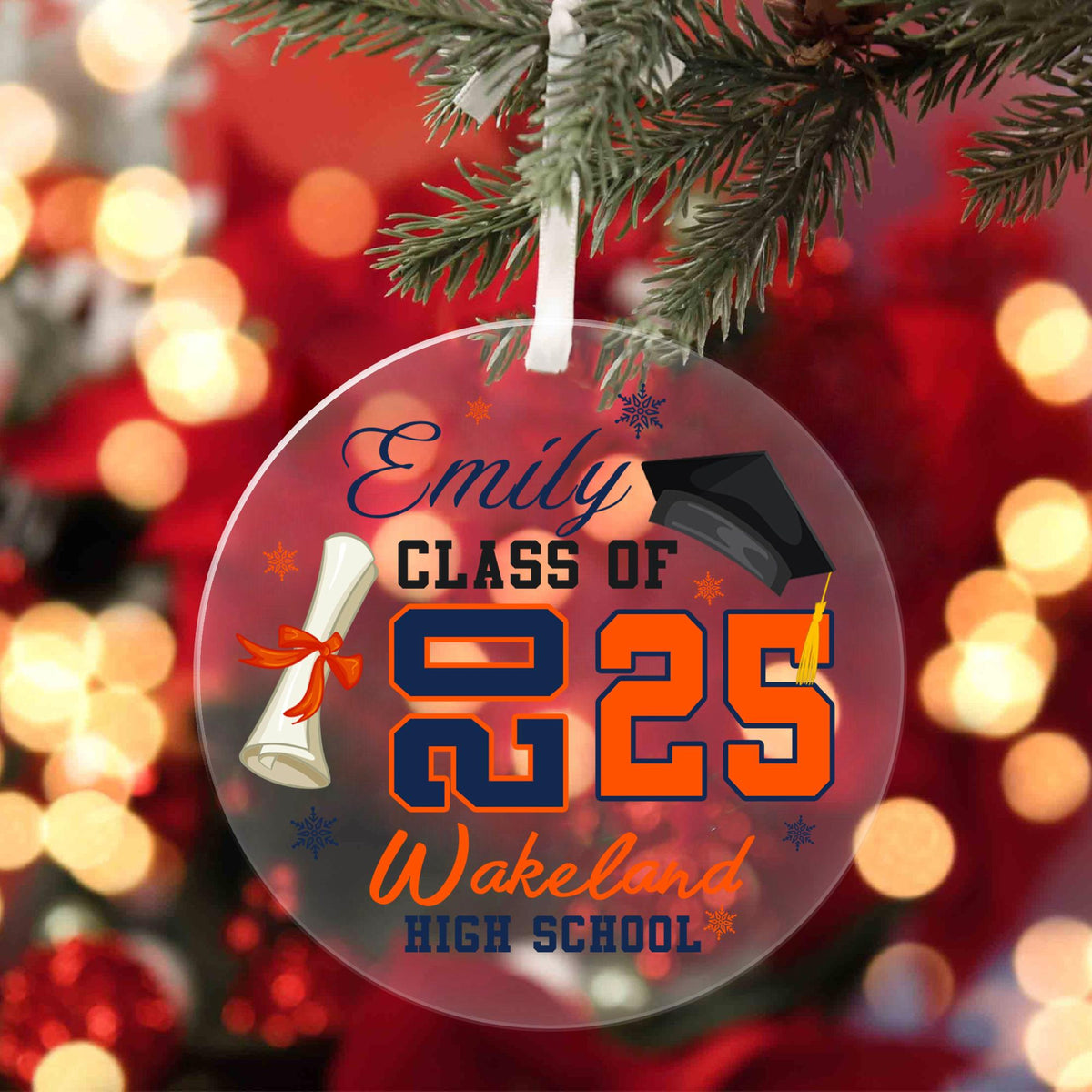 Class of 2025 Graduation - Personalized Crystal Ornament - Graduation Gift