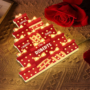Christmas Family Gifts Box - Personalized Light Box - Gift For Family, Christmas Home Decoration