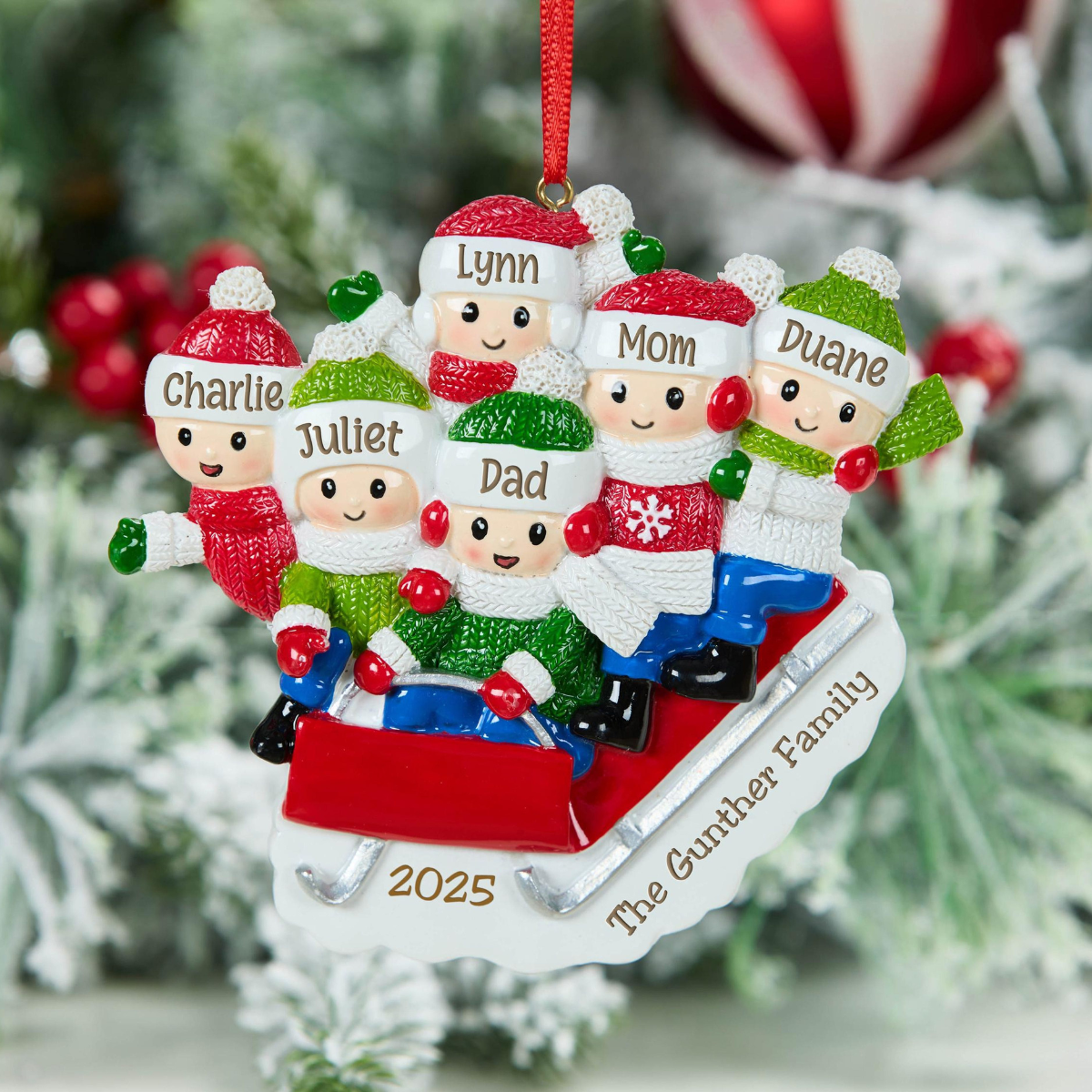 Personalized Family Ornament 2025, Family Keepsake Ornament, Tree Family Christmas Ornament, Family Christmas Gift, Family Holiday Gift