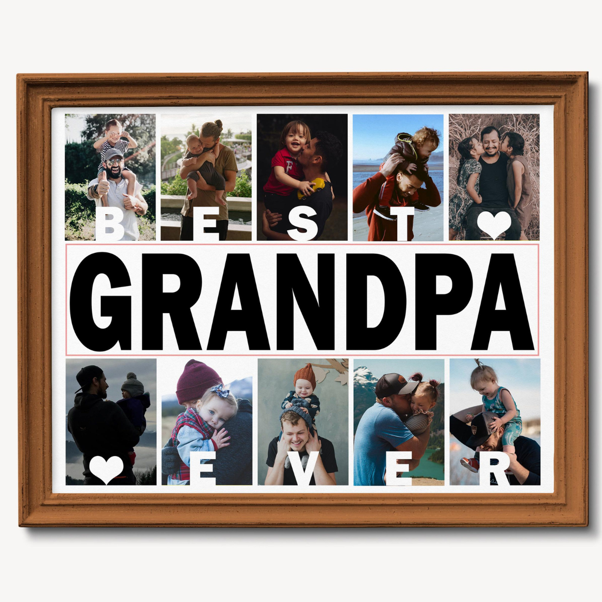 Personalized Grandpa Photo Collage, Grandpa Gift, Custom Gift For Grandpa, Grandpa Collage Print, Custom Gift from Grandkids to Grandpa