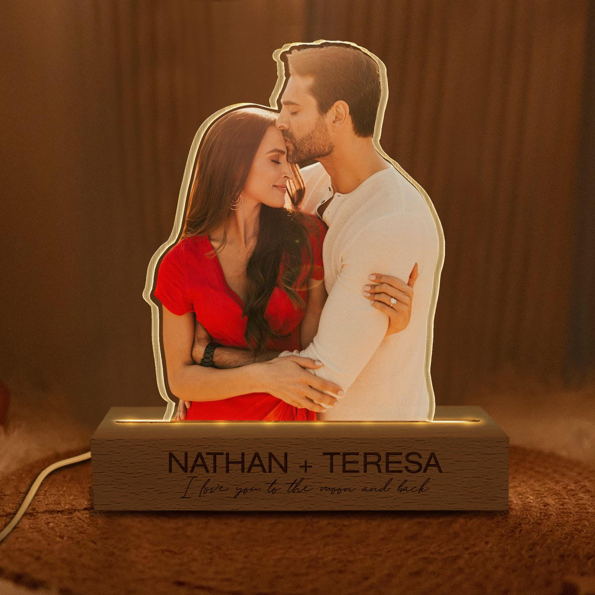 Personalized Valentines Gift For Him/Her, Couples Photo Night Light, Custom Photo Plaque Light, Birthday Gift For Boyfriend Girlfriend, Anniversary Gifts