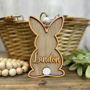 Custom 3D Easter Tag, Custom Easter Basket Tag, Personalized Easter Tag, Easter Bunny Name Tag, Easter Place Card, Spring Name Tag, Easter