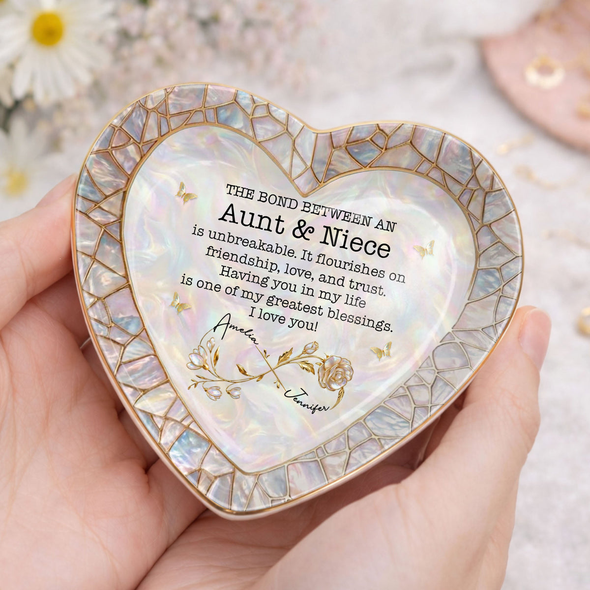 Having You In My Life Is My Greatest Blessing - Personalized Jewelry Dish - Gift For Aunt, Mother's Day Gift