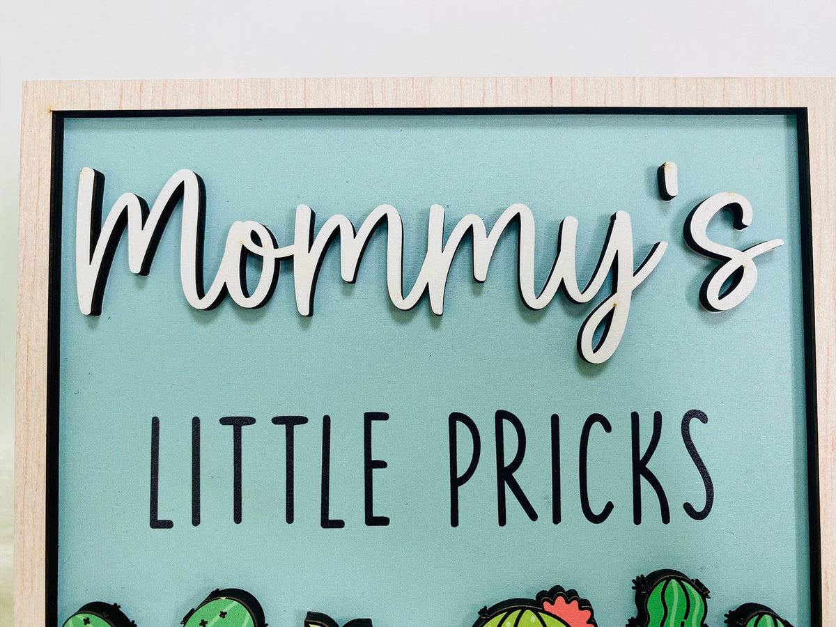 Mommy's Little Pricks - Personalized Picture Frame - Gift For Mom, Mother's Day Gift