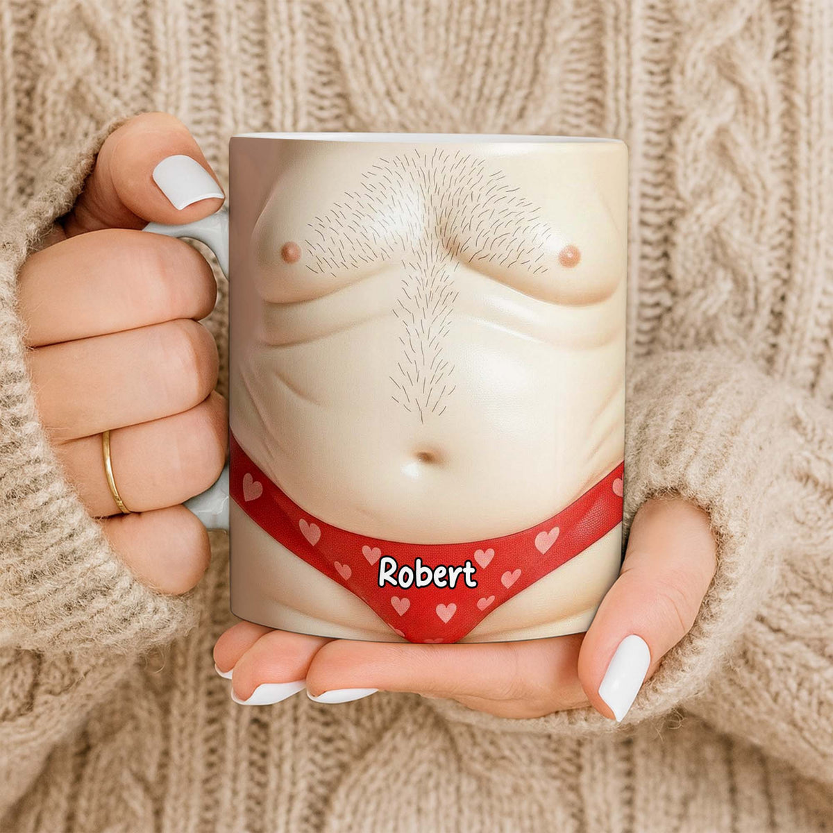 Custom Cupid-Themed Mug With Hearts And Angels, Personalized Coffee Mug, Gift For Partner