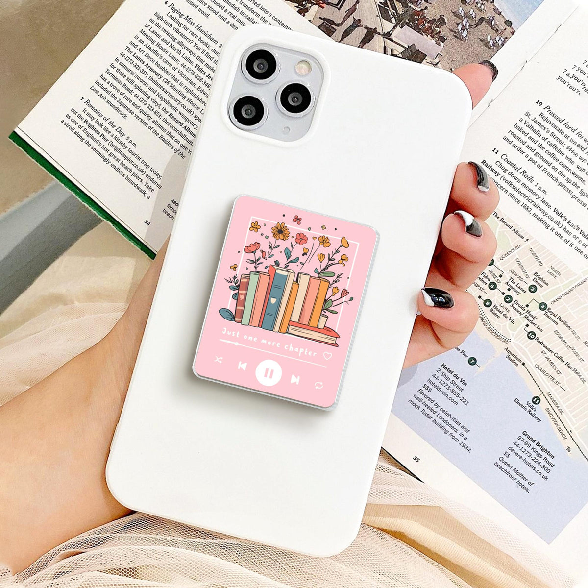 Just One More Chapter Phone Grip, Bookish Grips, Book Lover Popsocket, Phone Accessory, Bookish Accessory, Book Gift, Book Club Gift