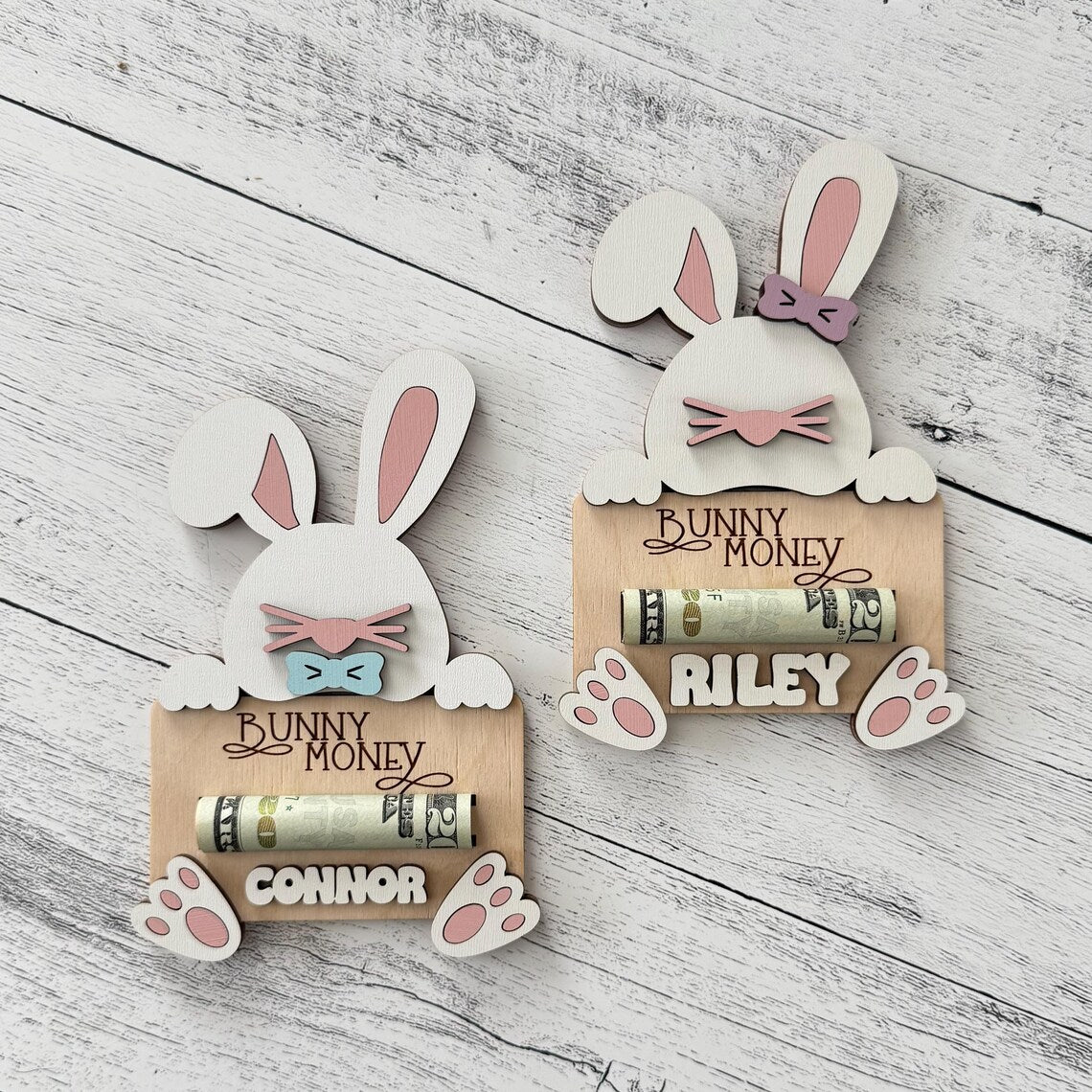 Personalized Easter Bunny Money Card, Kids Easter Basket Gift, Easter Money Card, Easter Money Holder, Easter Basket Stuffers