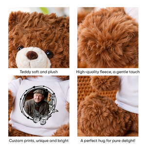 Memorial Tree Butterflies Cardinals Teddy Bear - Memorial Gift - Personalized Plush Bear