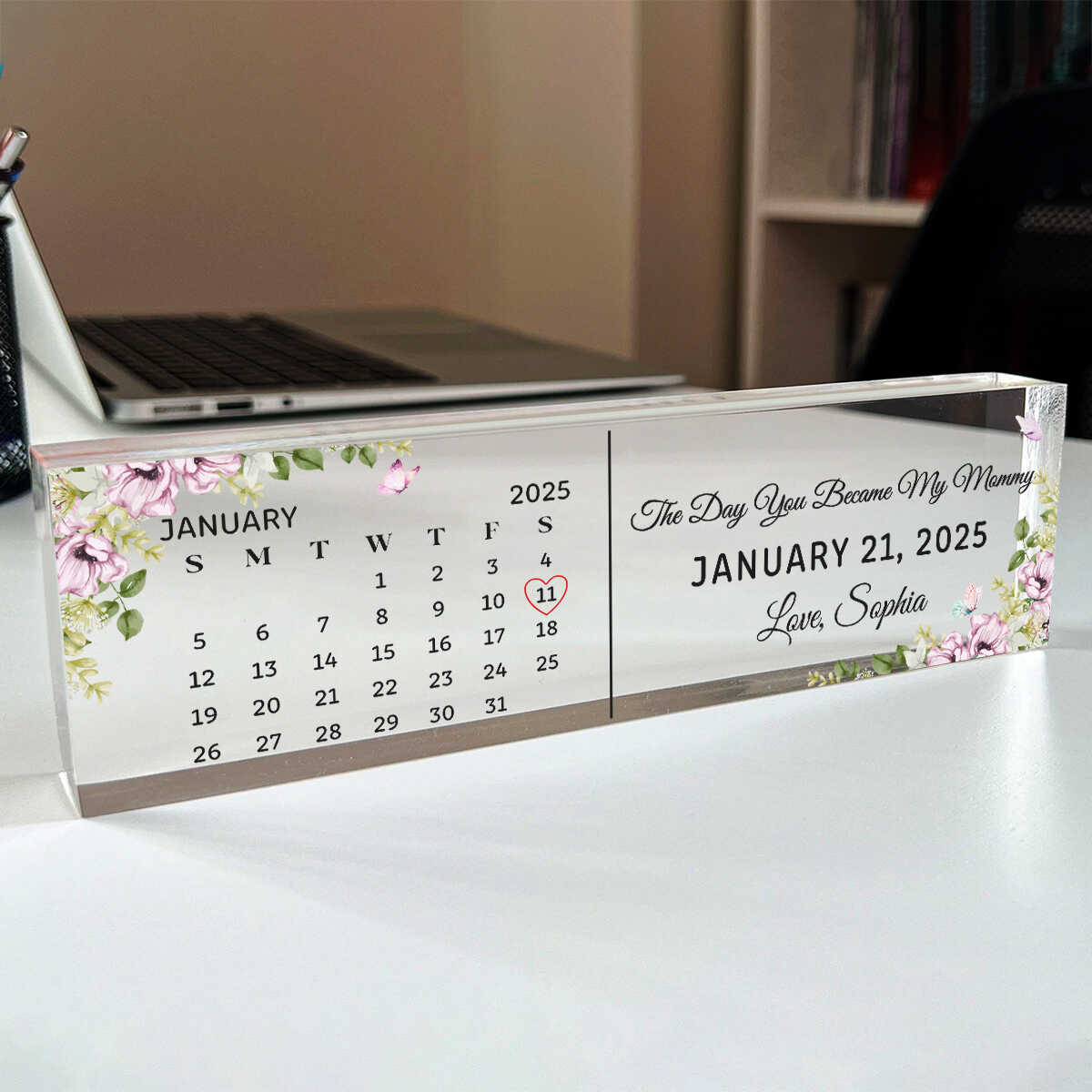 The Day You Became My Mommy - Personalized Name Plate - Gift For New Mom, Mother's Day, Birthday Gift