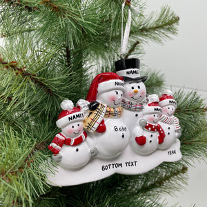 We are Expecting Family Ornament, Personalized Pregnant Snowman Family, ,Christmas Ornament, Baby Announcement Ornament