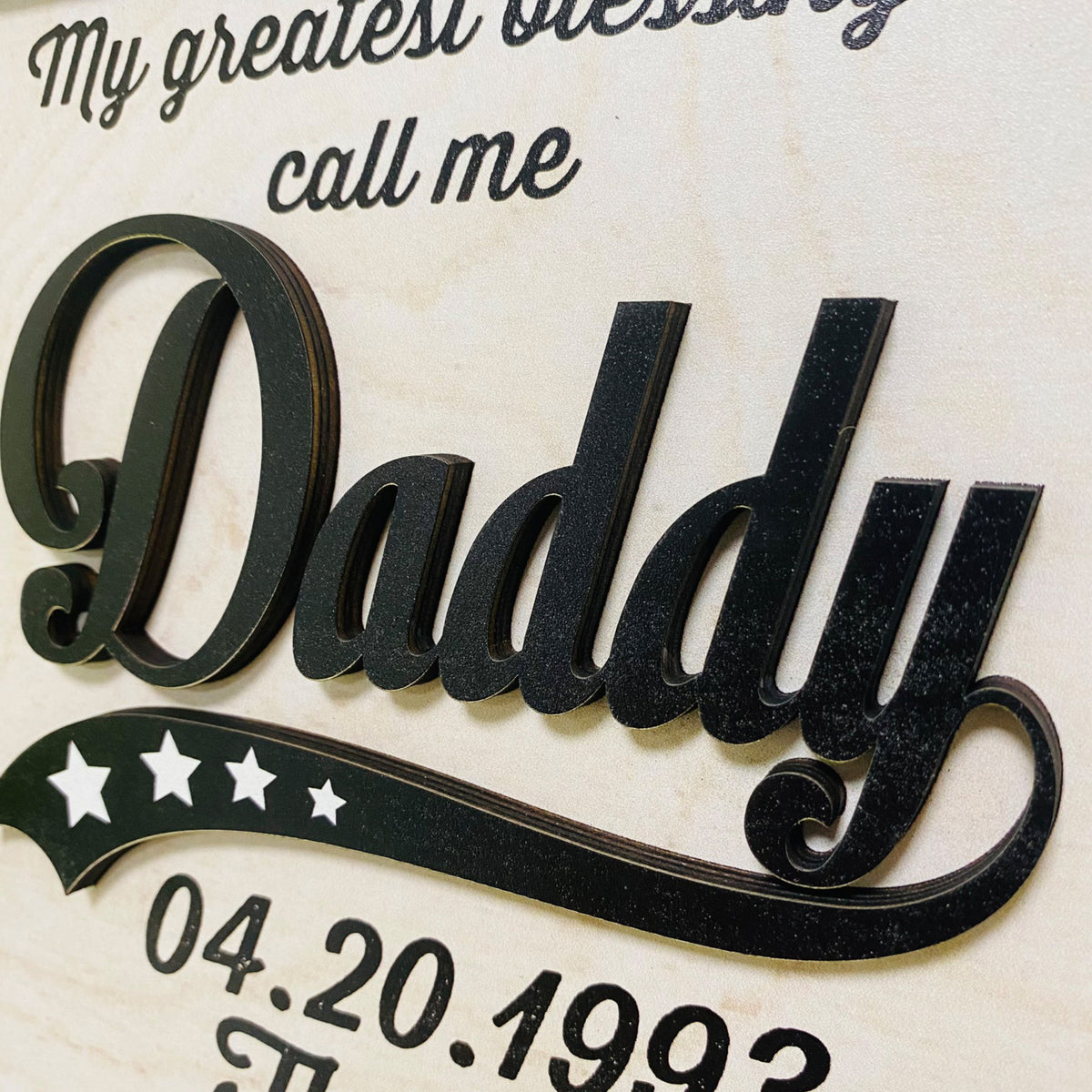 Personalized My Greatest Blessings Call me Daddy, The Achievements of Being a Father, Happy Father's Day, Gift For Dad, Custom Kid's Name