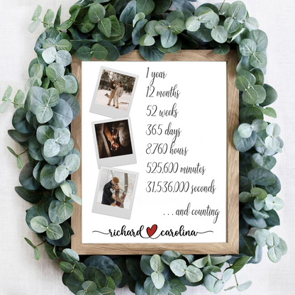 Custom 1 Year Anniversary Gift for Girlfriend, One Year Anniversary Gift, Gift for Boyfriend, Gift for Him, Anniversary Gifts, One Year Gift