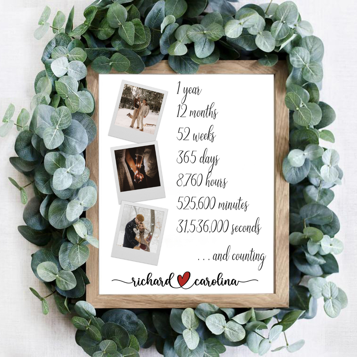 Custom 1 Year Anniversary Gift for Girlfriend, One Year Anniversary Gift, Gift for Boyfriend, Gift for Him, Anniversary Gifts, One Year Gift