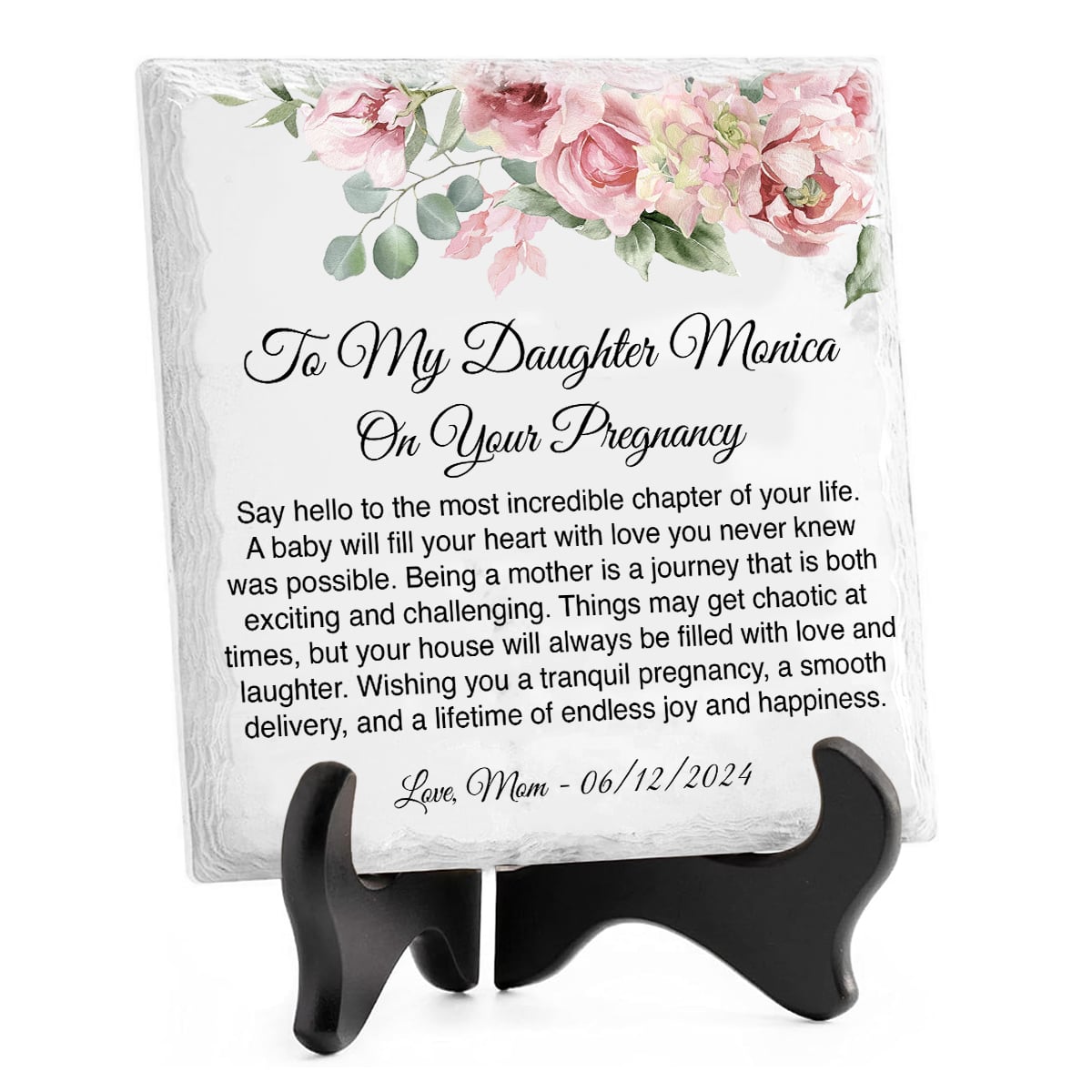 To our Daughter On Her Pregnancy - Personalized Stone - Gift For Daughter, Gift For New Mom, Mother's Day Gift