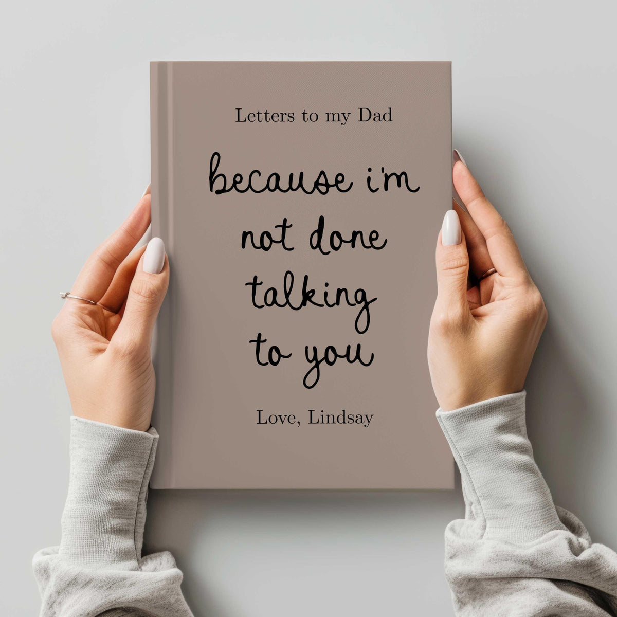 Letters to My Dad Grief Journal, Personalized Loss of Father Gift, Custom Memorial Keepsake In Loving Memory Hardcover