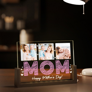 Mom I Love You With All My Heart - Personalized Desk Name Plate - Gift For Mom, Mother's Day Gift