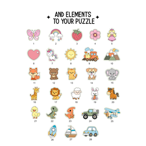 Baby Girl Birthday Gift, Cute Nursery Decor, Pink Name Puzzle with Flower, Cute New Baby Gift, Easter Gift for Kids, Gift for Niece