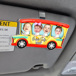 Personalized Kids Photo Visor Clip For Dad, Custom Drive Safe Daddy Sun Visor Clip, Father's Day Gift, Drive Safe Gift For Grandpa