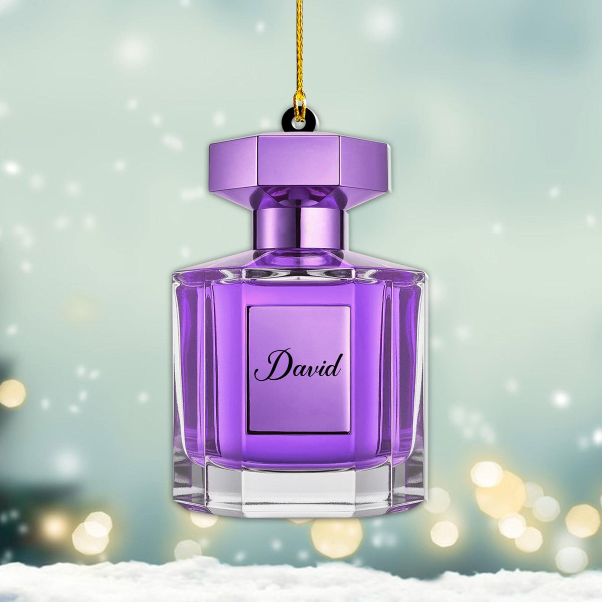 Personalized Perfume Bottle Flat 2D Ornament, Christmas Decoration, Custom Acrylic Ornament