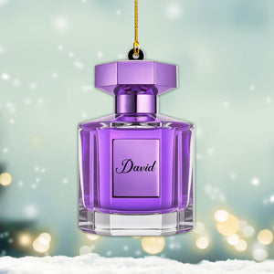 Personalized Perfume Bottle Flat 2D Ornament, Christmas Decoration, Custom Acrylic Ornament