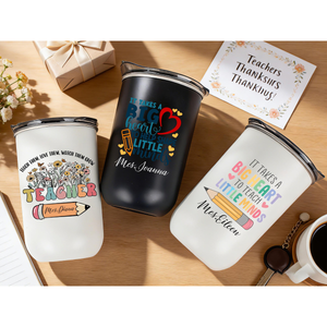 Personalized Teacher Tumbler 10oz, Custom Name Coffee Cup, Thank You Gifts, Teacher Appreciation Gift