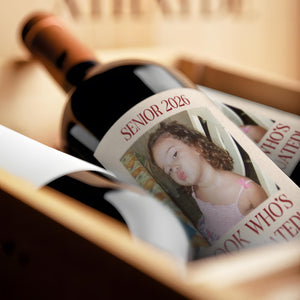 Custom Graduation Wine Label Gift, Personalized Photo Champagne Label, Graduation Party Favor, Class of 2026 Graduation Gift