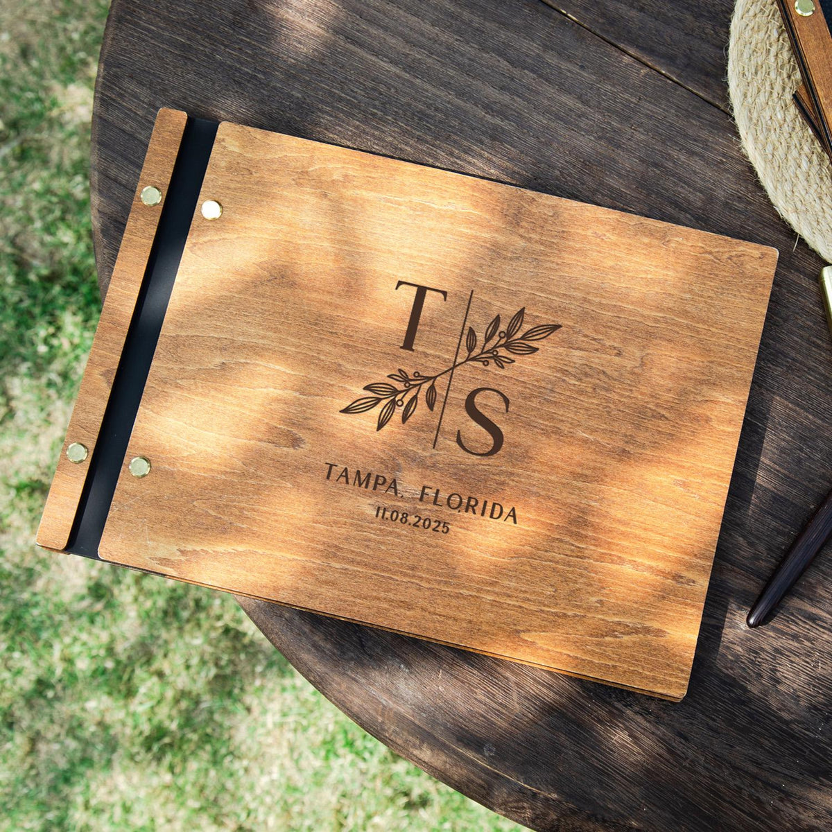 Personalized Wedding Guestbook, Elegant Wooden Wedding Guest Book, Reception Book , Photobooth Guestbook, Photo Album, Wedding Keepsake