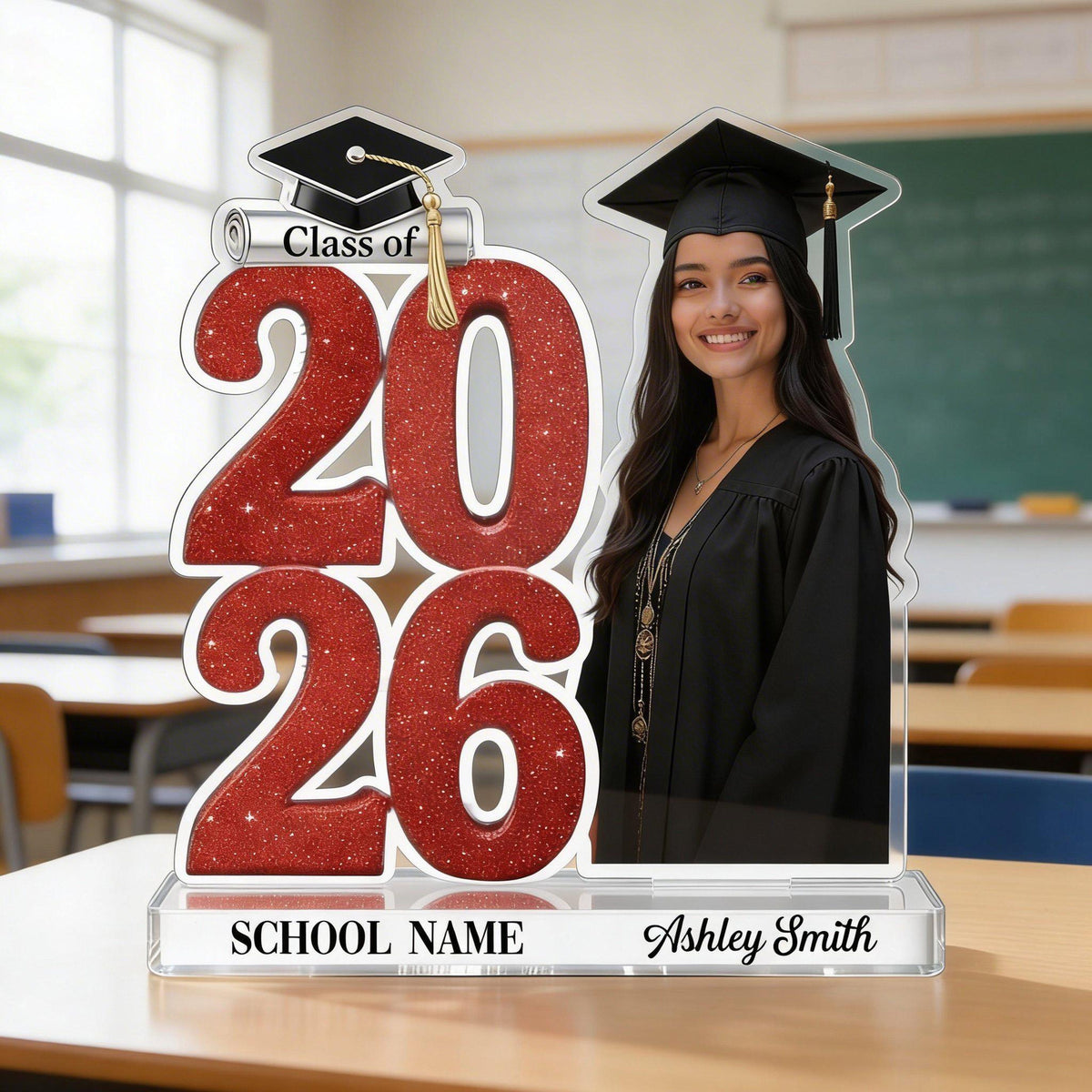 Custom Photo Graduation Acrylic Plaque, Class of 2026 Photo Gift Personalized Grad Keepsake
