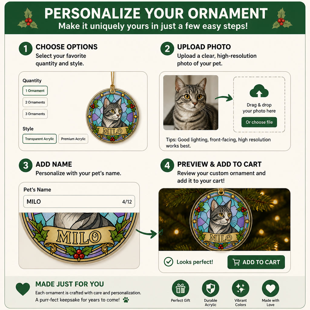 Stained-Glass Cat Name Ornament - Personalized Transparent Acrylic Ornament 8a0266c2-0486-4a53-8d54-73f05c2203f2.jpg