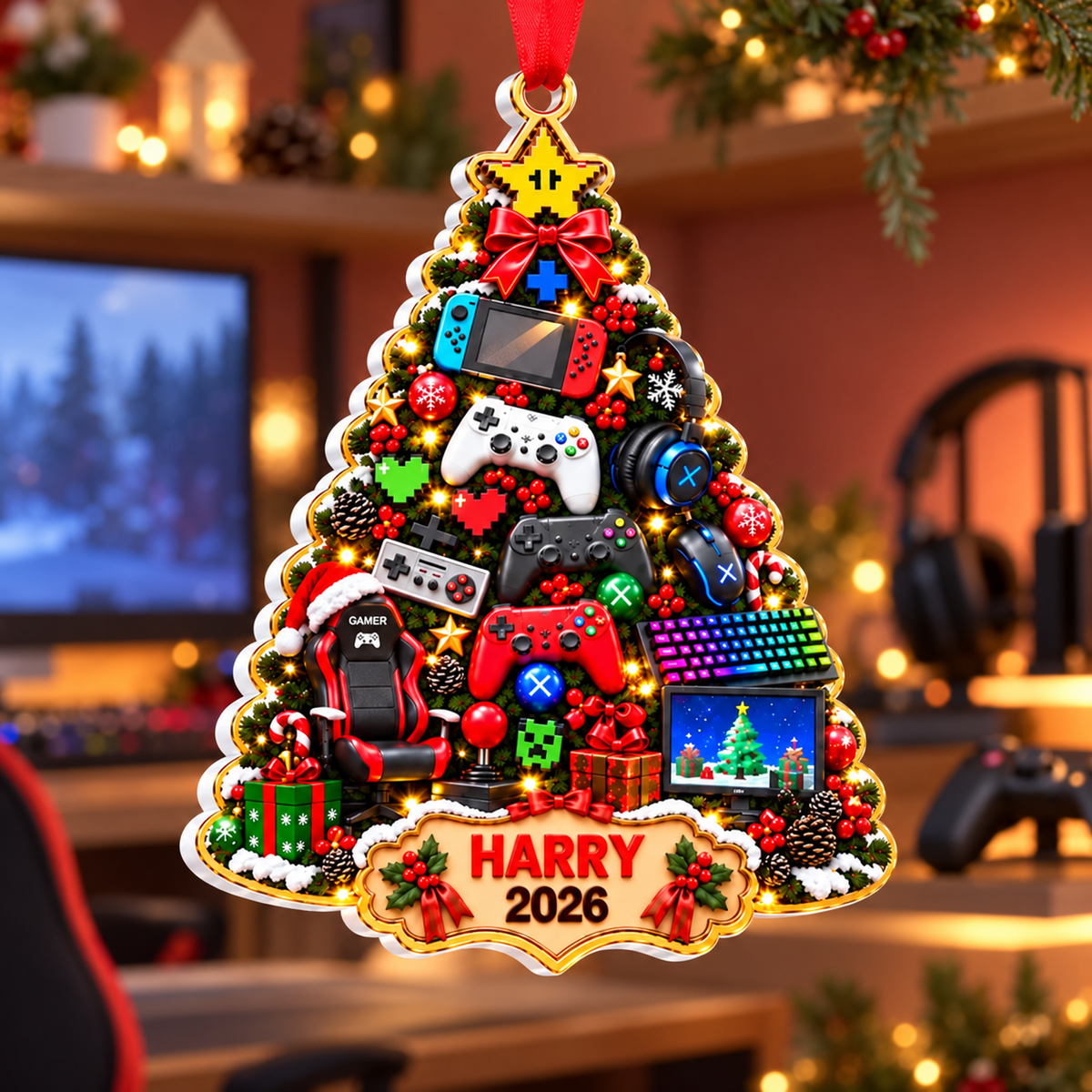 Custom Name Gamer 3D Relief Ornament, Gaming Christmas Tree Shape, Gift for Him, Stocking Stuffer, Gaming Ornament, Player Christmas Gift 8a0b3449-03d0-4be9-af93-492b5308d0e3-3cc8710e-f7ca-4606-ac63-850e61ffb304.png