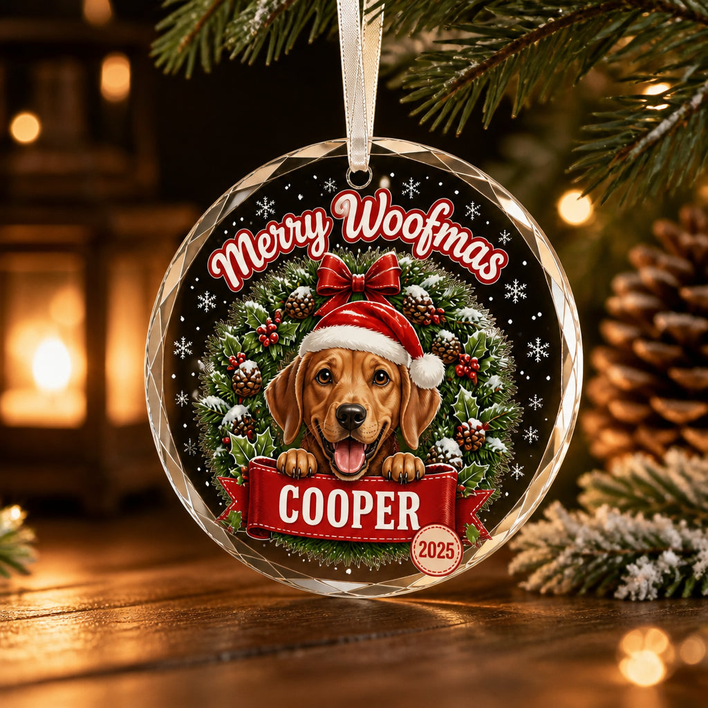 Merry Woofmas Dog Ornament – Custom Quote, Pet Name & Year - Personalized Crystal Ornament 8a0ffe22-b9ef-4dcb-bbfe-5ac6abeb4fae.jpg