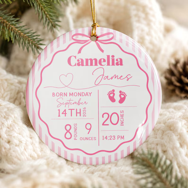 Custom Striped New Baby Ornament: Baby Birth Stats Ceramic Ornament, Christmas Newborn Keepsake, Baby Shower Gift, New Parents Gift 8a12e68f-3345-47ac-8216-9843af7446ac-gfhghfghfghfhfrtyrty-2-.jpg
