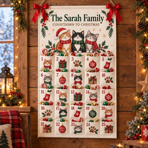Personalized Cat Advent Calendar, Canvas Christmas Countdown with 25 Pockets, Custom Family Name Wall Hanging, Reusable Christmas Home Decor 8a220d5f-e7ed-4d61-8a3f-5c516500e979-il_1588xN.8553328680_1qs5.jpg