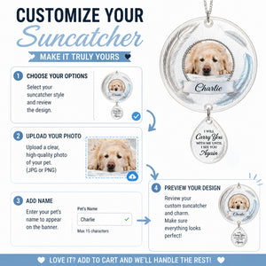 Angel Halo Pet Memorial Suncatcher with Photo & Charm - Personalized 1 Layered Suncatcher with Charm 8a301f51-ee68-484e-8ac2-e4062fbfd8c6.jpg