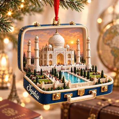 Personalized 3D Taj Mahal Suitcase Christmas Ornament – Agra India Travel Souvenir & Gift for India Lovers 8a61e73c-e93a-4199-b9d4-80a0aeb5ad18-ba35ec19-24cd-4a80-86f5-424924cf3c71.png