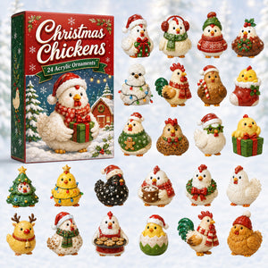 Christmas Chickens Advent Calendar 2026 - 24-Day Festive Countdown, Acrylic Charms Blind Box - Gift For Farmers, Chicken Lovers 8a62adde-5c18-4080-8c49-037d2390a5a7-chicken.jpg
