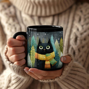 Black Cat Holiday Coffee Cup, Christmas Tree Cat Lover Gift, Black Ceramic Mug, Morning Coffee cup, Christmas Cat Mug, Winter Cat Tea Cup 8a62e60c-1676-4388-aac3-1dc8033d69cf-3.jpg