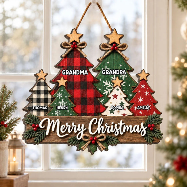 Rustic Grandparents Grandkids Christmas Tree - Personalized Wood Sign - Christmas Decor For Grandma, Grandpa 8a654a13-21b5-4b4b-bcc4-05ad9535fe00-zhXgjw2ZBK__web8.jpg