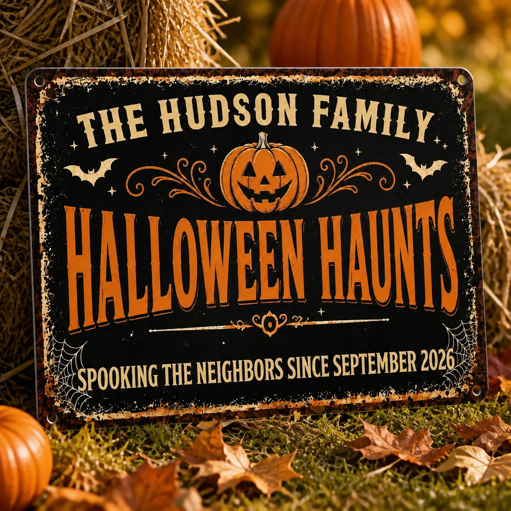 Personalized Halloween Haunts Yard Sign – Family Name & Since Year - Personalized Yard Sign 8a6750e4-a14d-4ec8-b48e-2ccf42b63c7b.jpg