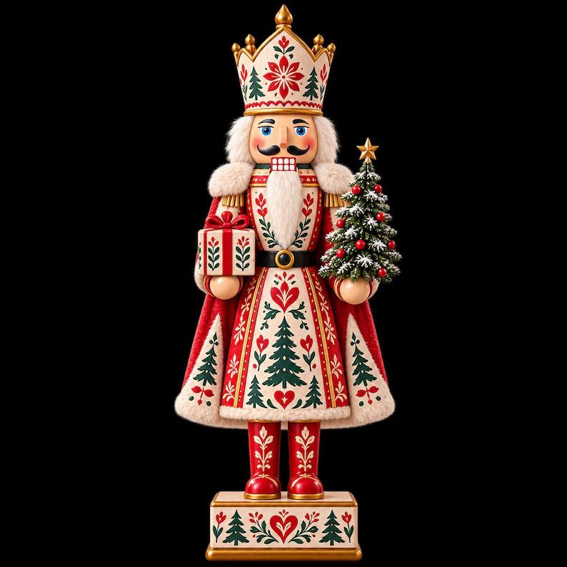 Scandinavian Nutcracker Wooden Block, Nordic Christmas Folk Art Decor, Red Green Nutcracker Soldier Tabletop Shelf Decoration 8a6cfb45-0a1c-4712-9f60-f9267e29d58b--h-1-.jpg
