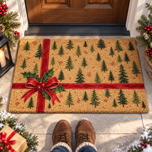 Christmas Doormat, Pine Tree Welcome Mat with Red Bow, Holiday Front Porch Rug, Coir Xmas Door Mat Gift 8a72ba3e-6e51-4fd5-9622-66c54654e715-6a4f5a91-5dec-413d-a8bd-c5bd8482cca1.png