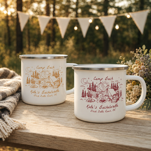 Personalized Campfire Enamel Mug for Camp Bachelorette, Camping Cabin Bach Club Mug 8aa1f335-425a-4787-9bd3-71449bb8665e-banner-4.png