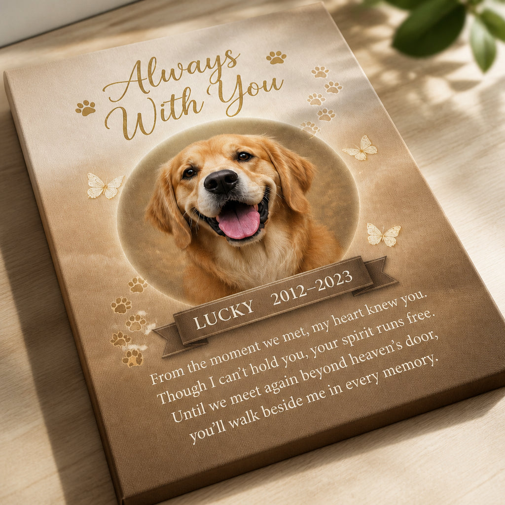 Always With You - Pet Memorial Photo Canvas - Personalized Canvas 8aac300a-565d-4866-8ed4-e30df885c786.jpg