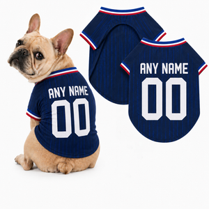 France Dog Tshirt 2026 World Cup Pet Clothes Jersey Style Custom Name and Number Pet Clothes Gifts