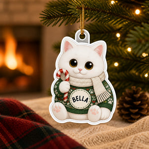 Cozy Cat Sweater Name Ornament - Custom Shape Acrylic - Personalized Laser Cut Custom Shape Ornament 8ab70cbf-e35e-4558-9932-985083213fe6.jpg