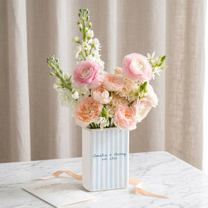 Personalized Engagement Ceramic Book Vase, Custom Striped Couple Name Book Vase, Striped Engaged Gift, Gift For Bride, Wedding Couple Gift 8aeb1186-8509-4a78-aed5-6e8a3bcd02a8-6.jpg
