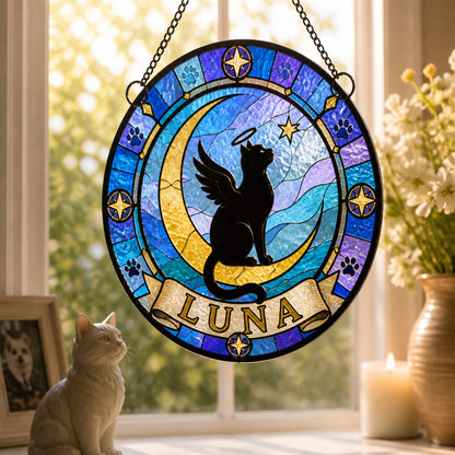 Angel Cat Memorial Stained-Glass Suncatcher – Personalized Name - Personalized Suncatcher Stained Glass 8b084a9e-e4a6-4280-99d9-e96e8377bfad.jpg