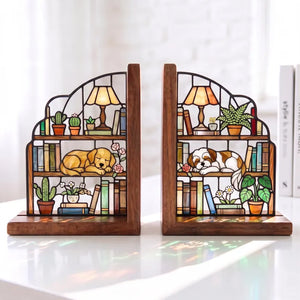 Custom Cat Bookends Stained Glass Personalized Cat Couple Flowers Mortise Wooden Book Holder Bookish Gift 8b29c443-c9f2-4099-905f-1c0904ee0b6a-ghgh-15-.webp